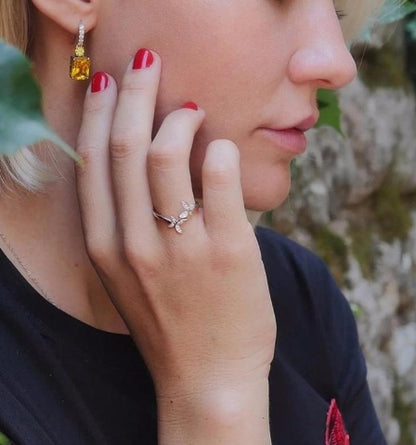 Sterling Silver Adjustable Butterfly Ring